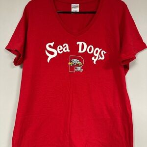 Portland Sea Dogs, MOM #1,  Cotton T-shirt,  V-Neck XL, NWOT